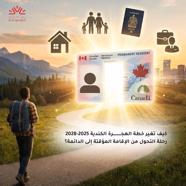 كيف تغير خطة الهجــــــــــــرة الكندية 2025-2028 رحلة التحول من الإقامة المؤقتة إلى الدائمة؟_