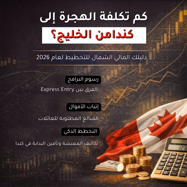 تكلفة الهجرة الى كندا من دول الخليج العربي