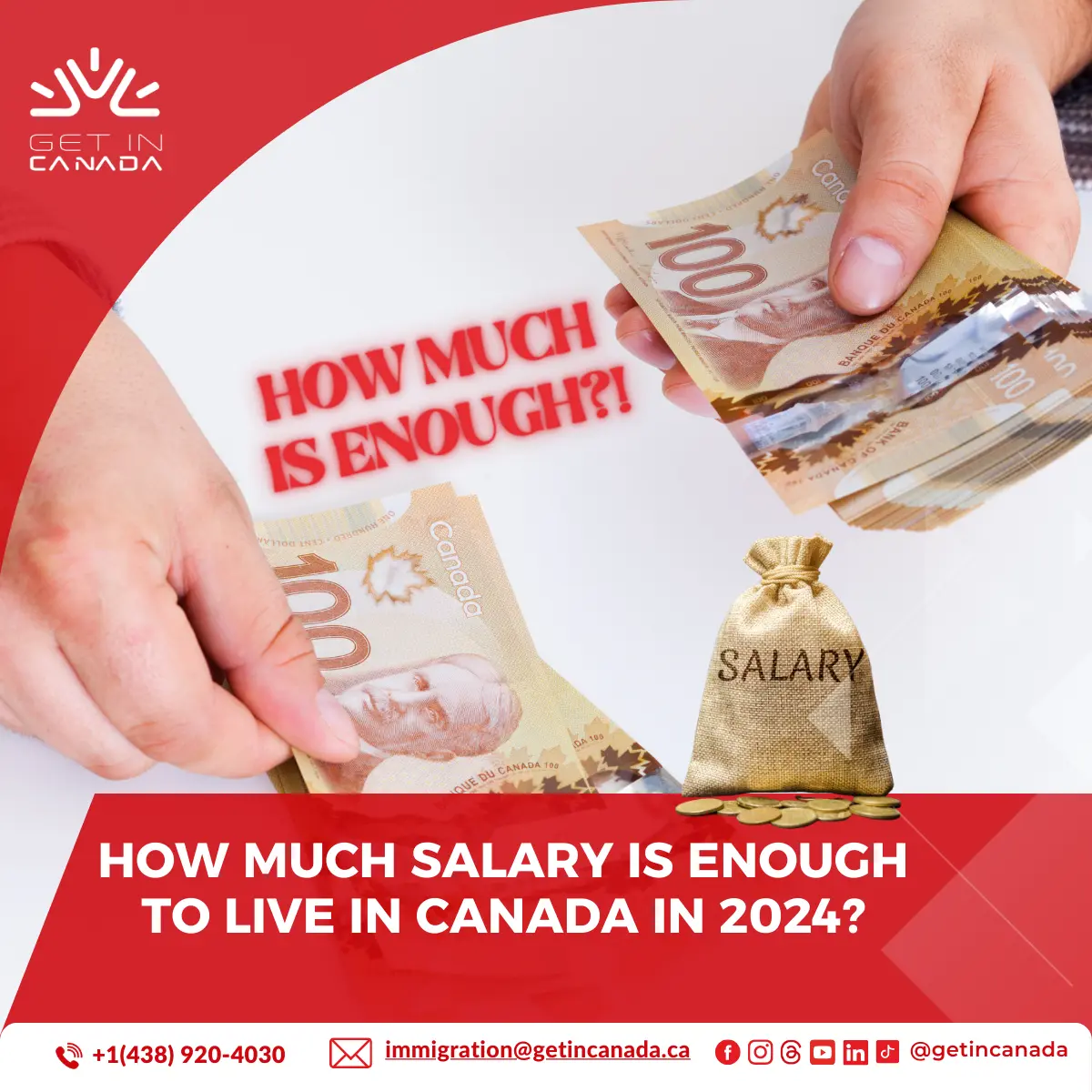 How much salary is enough to live in Canada 2024