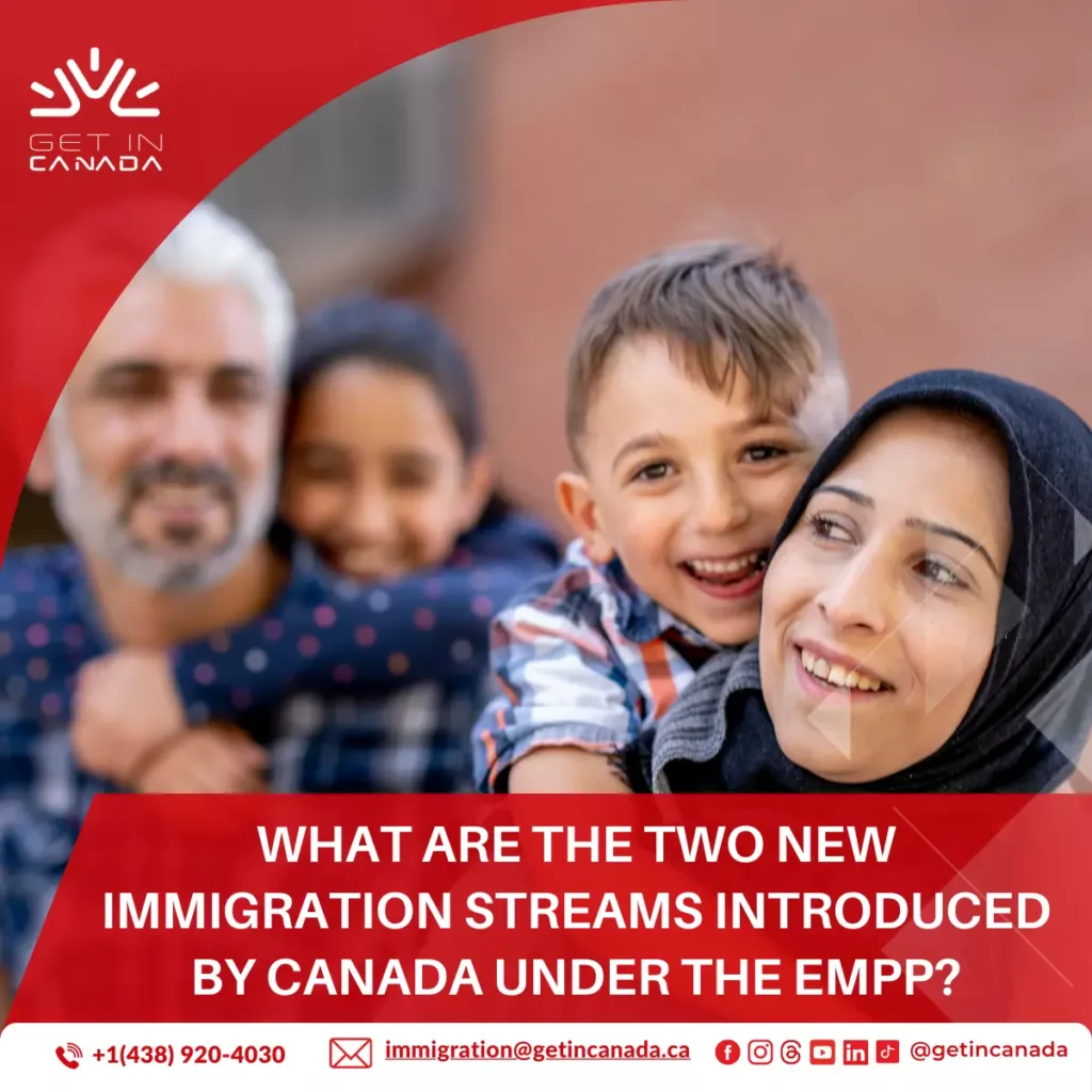 What are the two new immigration streams introduced by Canada under the EMPP?